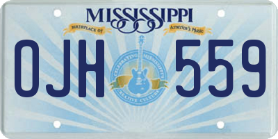 MS license plate OJH559