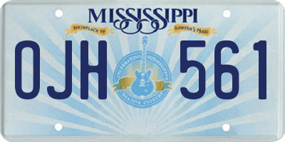 MS license plate OJH561