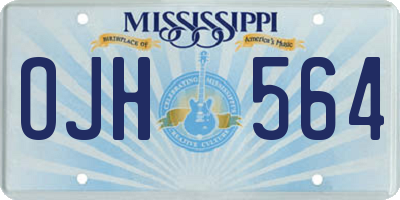 MS license plate OJH564