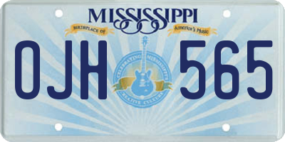 MS license plate OJH565