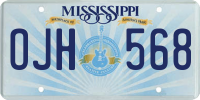 MS license plate OJH568