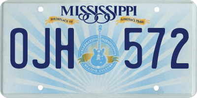 MS license plate OJH572