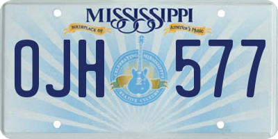 MS license plate OJH577