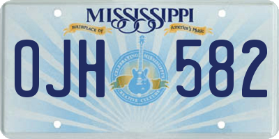 MS license plate OJH582
