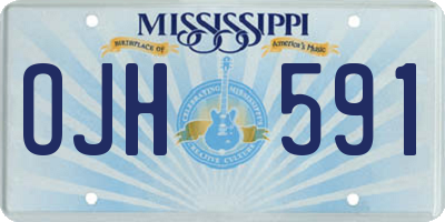 MS license plate OJH591