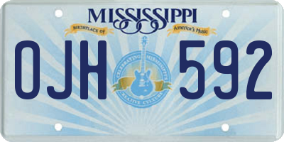 MS license plate OJH592