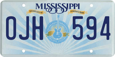 MS license plate OJH594