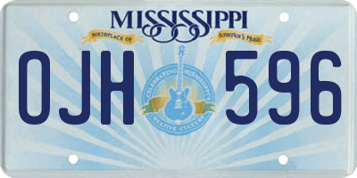MS license plate OJH596