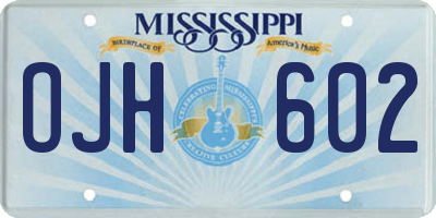 MS license plate OJH602