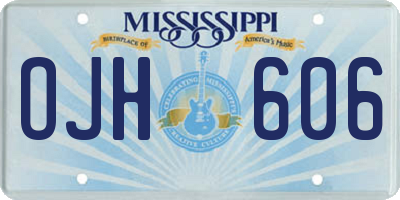 MS license plate OJH606