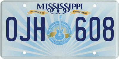 MS license plate OJH608