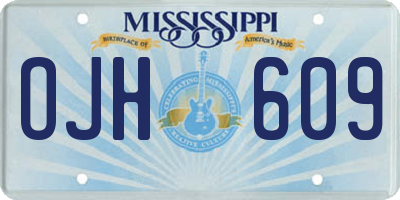 MS license plate OJH609