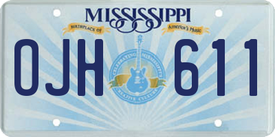 MS license plate OJH611
