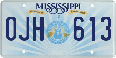 MS license plate OJH613