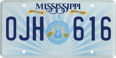 MS license plate OJH616