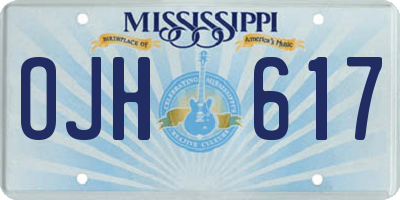 MS license plate OJH617