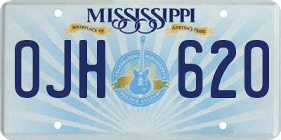 MS license plate OJH620