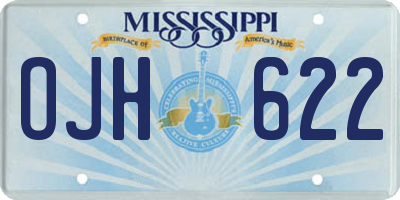 MS license plate OJH622
