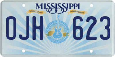 MS license plate OJH623