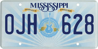 MS license plate OJH628