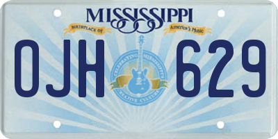 MS license plate OJH629