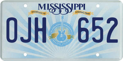 MS license plate OJH652
