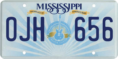MS license plate OJH656