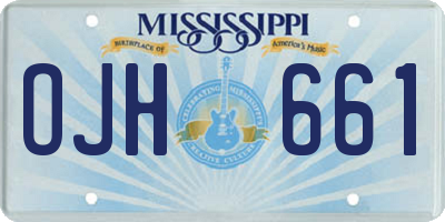 MS license plate OJH661