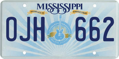 MS license plate OJH662