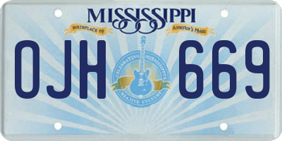MS license plate OJH669