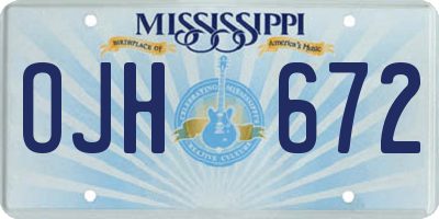 MS license plate OJH672