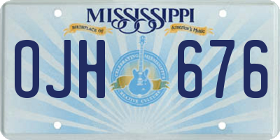 MS license plate OJH676