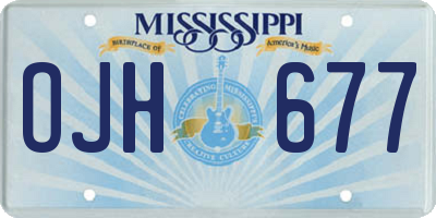 MS license plate OJH677
