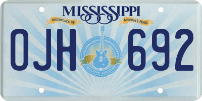 MS license plate OJH692