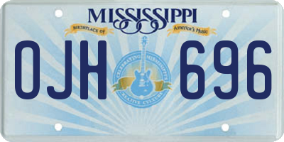 MS license plate OJH696
