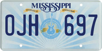 MS license plate OJH697