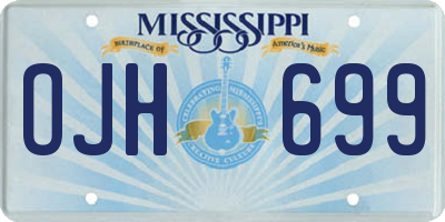 MS license plate OJH699