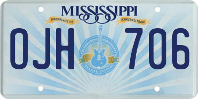 MS license plate OJH706