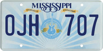 MS license plate OJH707