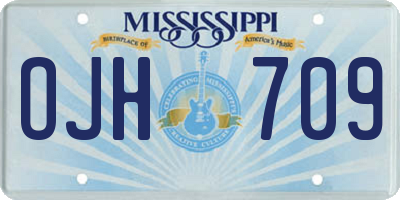 MS license plate OJH709