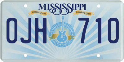 MS license plate OJH710