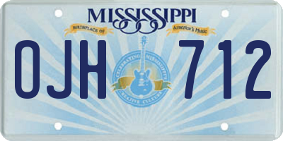 MS license plate OJH712