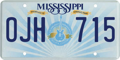MS license plate OJH715