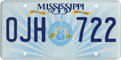 MS license plate OJH722