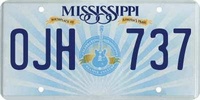 MS license plate OJH737