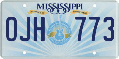 MS license plate OJH773