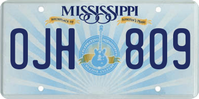 MS license plate OJH809