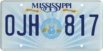 MS license plate OJH817