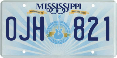 MS license plate OJH821