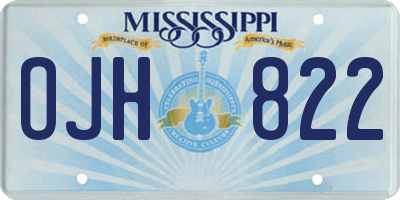MS license plate OJH822